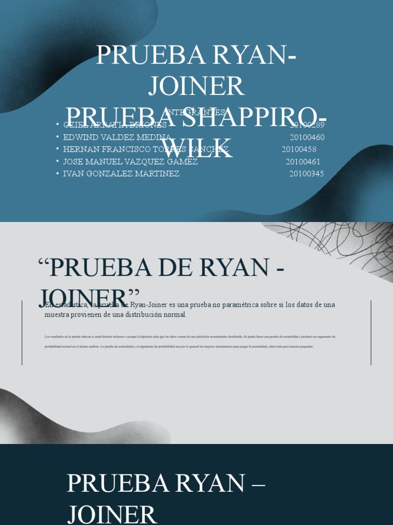 Prueba RyanJoiner Prueba Shappiro Wilk PDF Muestreo