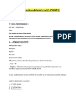 COURS - Organisation Administrative