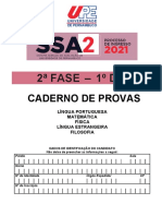 Vestibular Seriado UPE 2021 - SSA - Segunda Etapa (1º Dia)