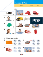 Lesson 1 Test Lesson 1 Test: /15 (1 - 4) Look and Circle. 1