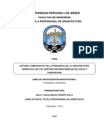 Estudio comparativo de la presencia de la arquitectura vernácula en centros recreacionales de Jauja y Concepción