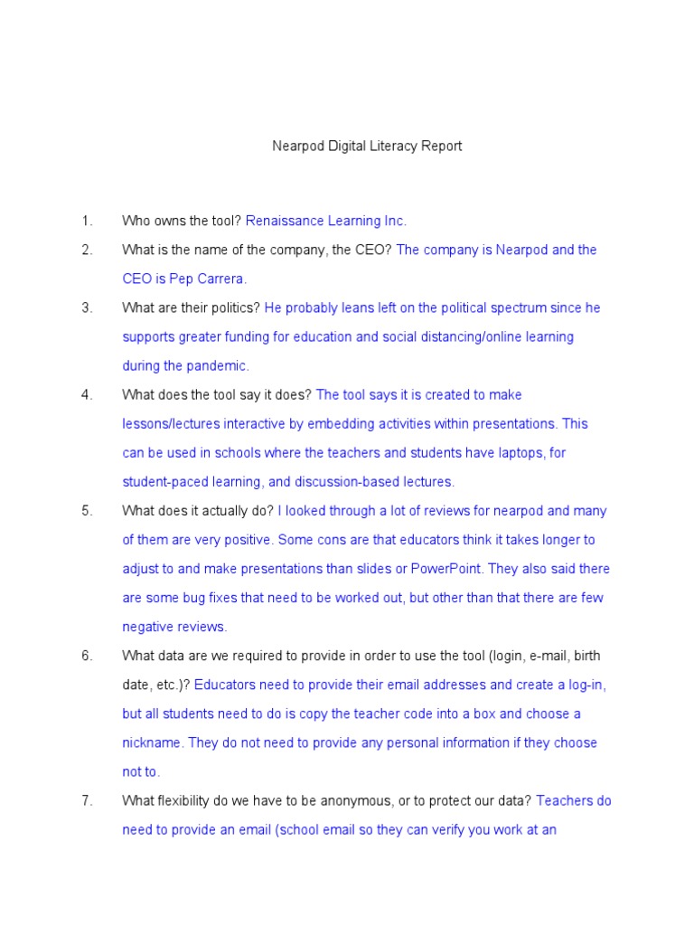 Kayla Miller Critical Digital Literacy Rubric PDF Pedagogy Teachers