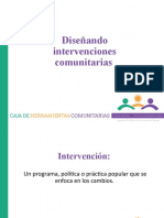 9.- DISEÑANDO INTERVENCIONES COMUNITARIAS
