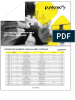 LISTADO DE CONVENIOS PARA RECAUDOS PUNTORED - PDF Descargar Libre