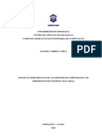 Estudo Da Performance de Algoritmos de Criptografia em Dispositivos de Internet Das Coisas