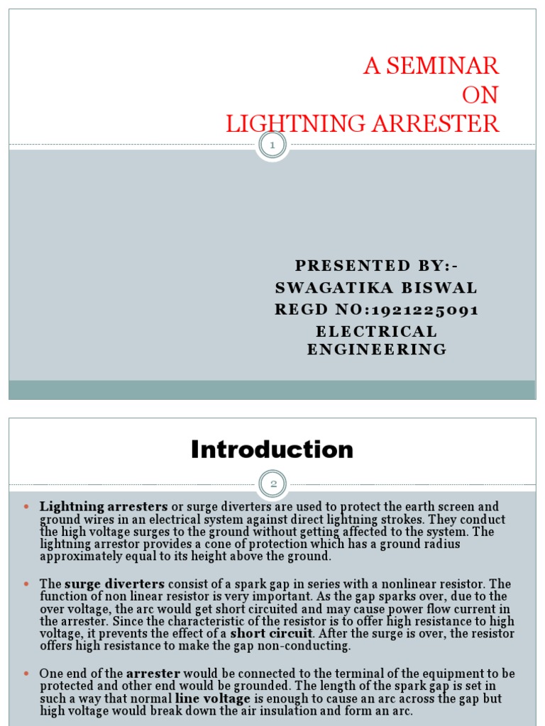 Types and Functions of Lightning Arresters | PDF | Lightning | High Voltage