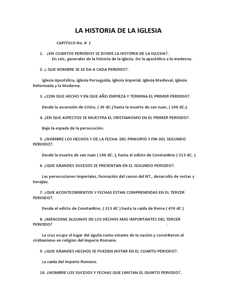 La Historia de La Iglesia | PDF | Pablo el apóstol | Iglesia Católica