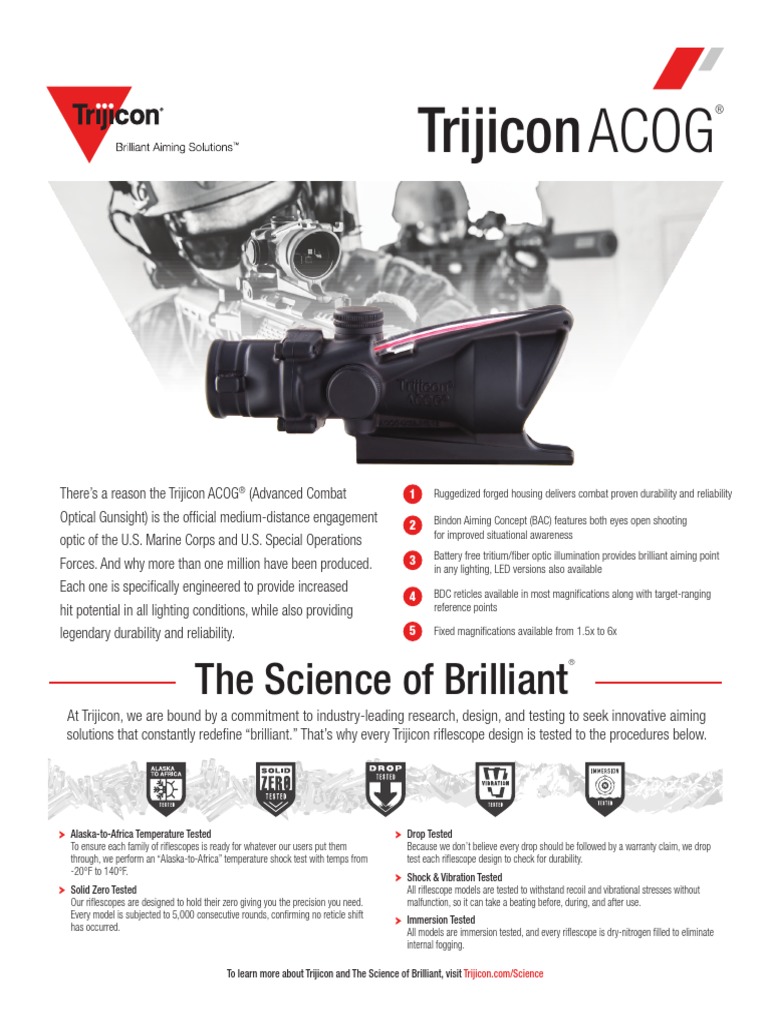 Trijicon ACOG: The Science of Brilliant | PDF | Telescopic Sight ...