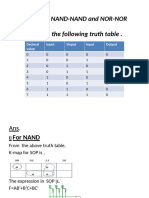 Design The NAND-NAND and NOR-NOR Logic Diagram Fom The Following Truth Table