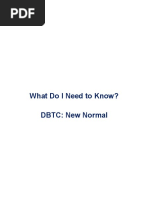 DBTC New Normal