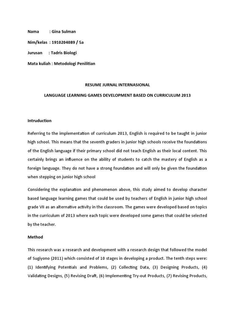 Resume Jurnal Internasional | PDF | Teachers | Middle Schools