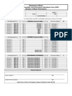 Music Performance Attendance Form