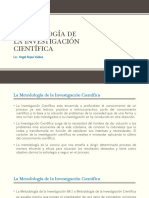 Metodología de La Investigación Científica: Lic. Angel Rojas Valdez