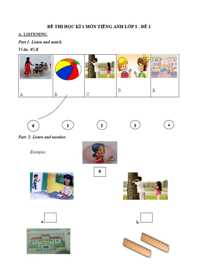 Grade 3 English Exam Paper 1 | PDF