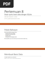 Pertemuan 8: Dasar Query Basis Data Dengan Sqlite