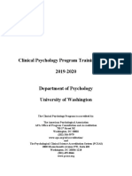 Clinical Psychology Program Training Manual 2019-2020