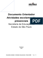 Documento Orientador - Atividades escolares não presenciais