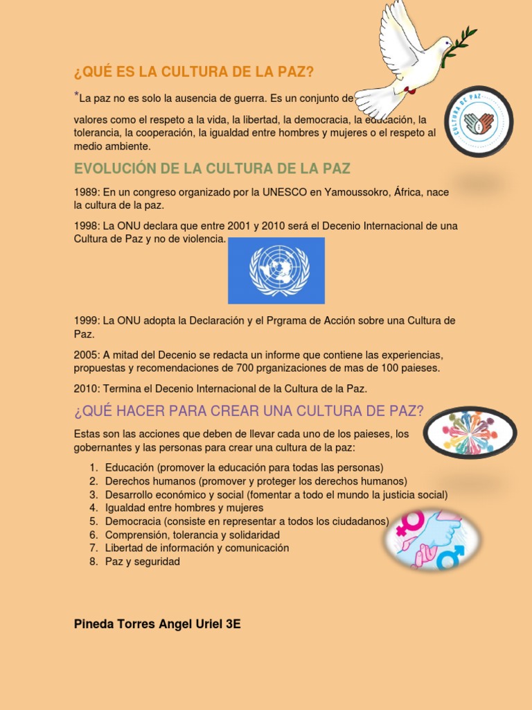 Cultura De La Paz Pdf , (PDF) Cultura de paz y noviolencia – FETPHA