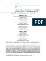 Internet Connection and Learning Device Availability of College Students: Basis For Institutionalizing Flexible Learning in The New Normal