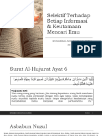 M. Adel Maulana Putra - PPT Qur'an Hadist - Selektif Dalam Informasi