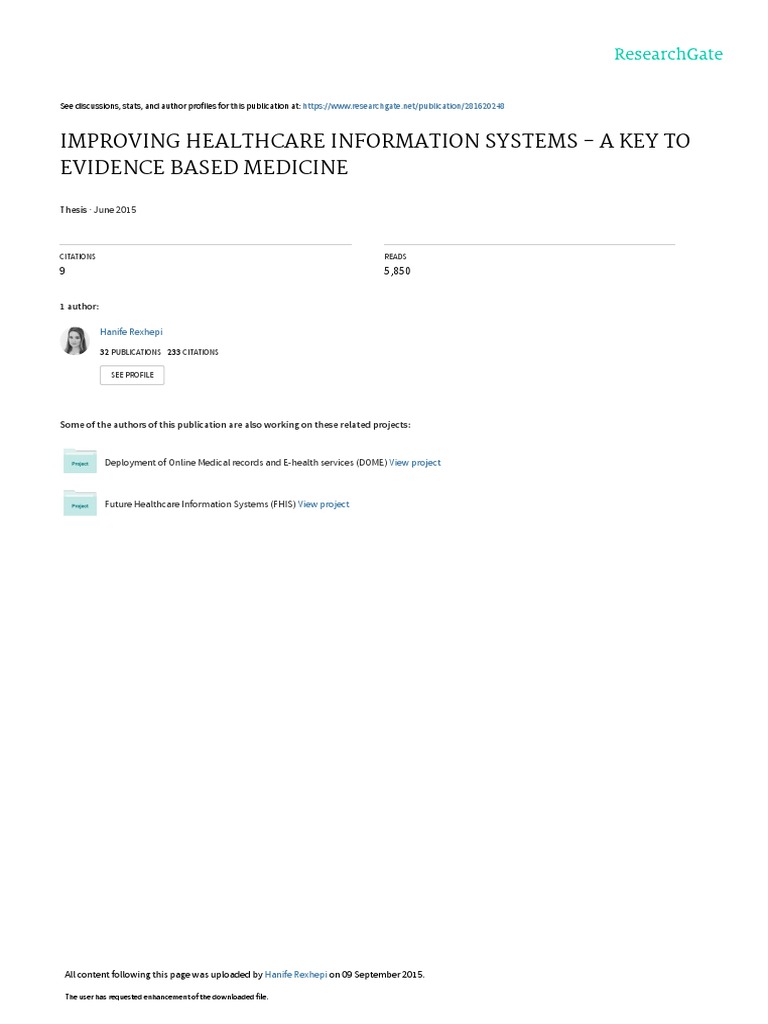 Improve Healthcare Info Systems for EBM | PDF | Evidence Based Medicine ...