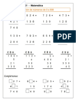 Matemática 27 - Adición de Números de 0 A 999