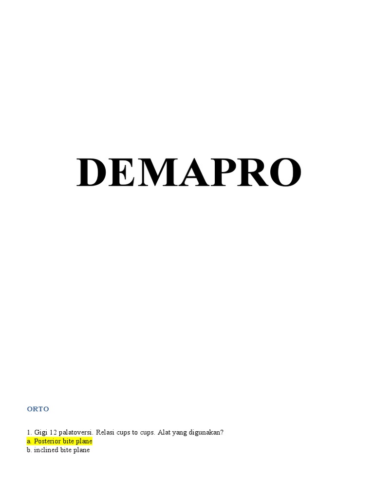 Demapro 1 | PDF