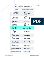 Formulario de Integrales