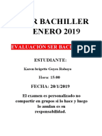 Examen Ser Bachiller 2019-1