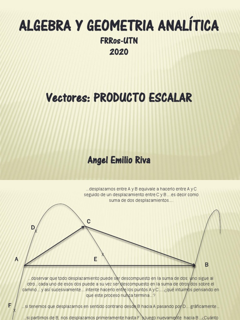 Producto Escalar y Vectores en 3D | PDF | Vector Euclidiano | Objetos ...