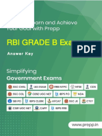 Rbi Grade B Exam: Answer Key
