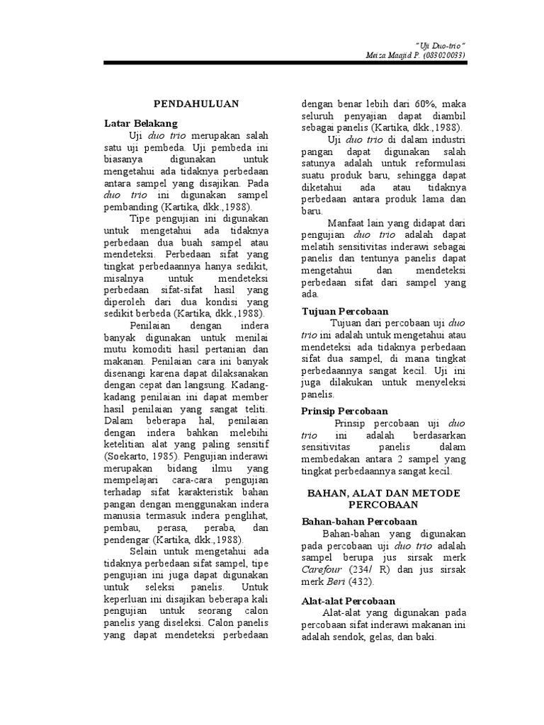 Uji Duo Trio | PDF | Sains & Matematika