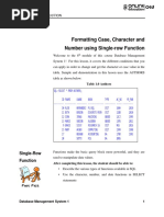 Week 9 - Single Row Function