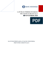 Laporan Perekonomian Provinsi Gorontalo November 2020