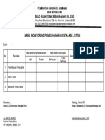 Hasil Monitoring Pemeliharaan Instalasi Listrik V