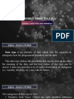 Topic 3 - Java Data Types and Variables
