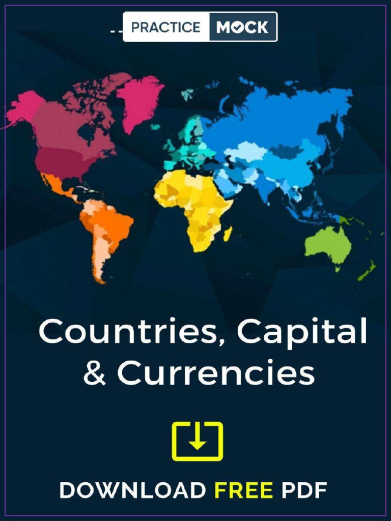 Countries, Capitals & Currencies PDF | PDF | Euro | Caribbean