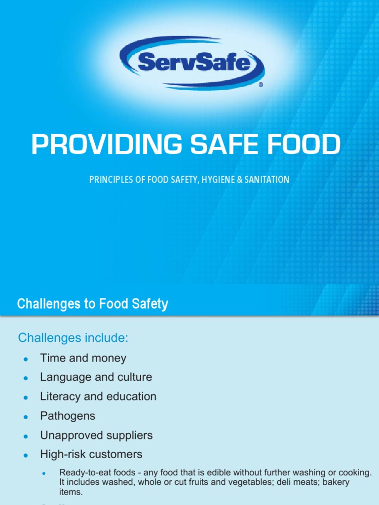 Principles of Food Safety Preventing Foodborne Illness through Proper