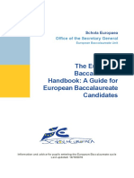 The European Baccalaureate Handbook: A Guide For European Baccalaureate Candidates