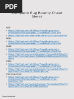 Complete Bug Bounty Cheat Sheet: XSS - Sqli - SSRF