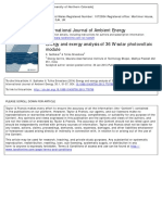 1. Energy and exergy analysis of 36 W solar photovoltaic