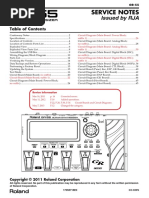 Service Notes: Issued by RJA