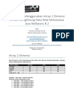 Input Data Menggunakan Array 2 Dimensi Dengan Bahasa Java