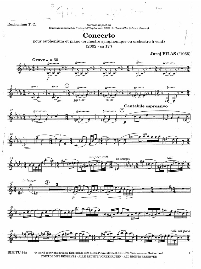 Filas Euphonium Concerto PDF