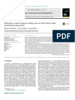 Performance Study of Ejector Cooling Cycle at Critical Mode Under