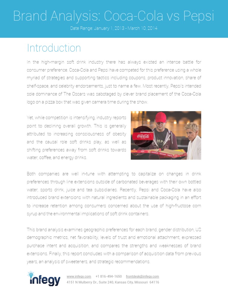 Coca-Cola vs Pepsi Brand Analysis 2014 | PDF | Coca Cola | Pepsi