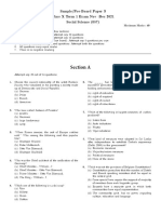 Section A: Sample/Pre-Board Paper 3 Class X Term 1 Exam Nov - Dec 2021 Social Science