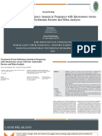 Efektivitas Pemberian Zat Besi Intravena versus Oral untuk Pengobatan Anemia Defisiensi Besi pada Kehamilan