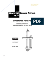 Warman Pumps: Assembly, Operating and Maintenance Instructions