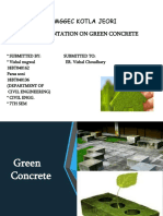 Green Concrete Properties and Uses